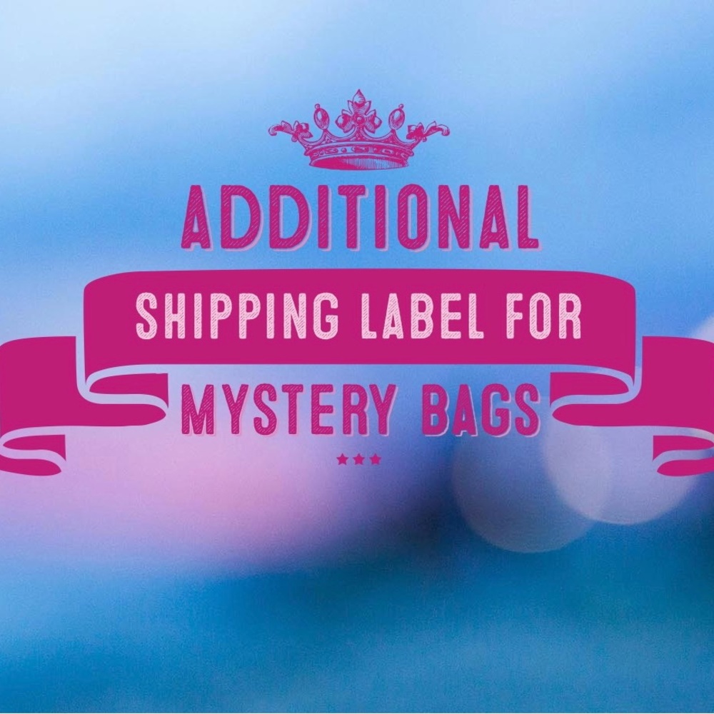 Additional label for mystery bag show.